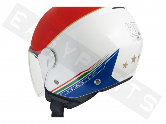 Helmet Demi Jet CGM 107I Italia Wihte (long visor)